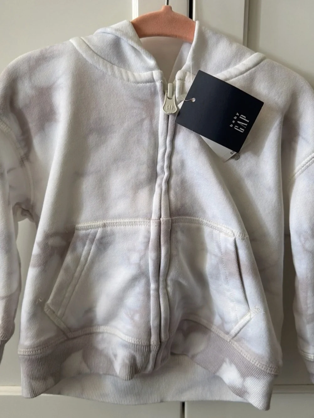 GAP Kids Off-White Tie-Dye Zip Hoodie